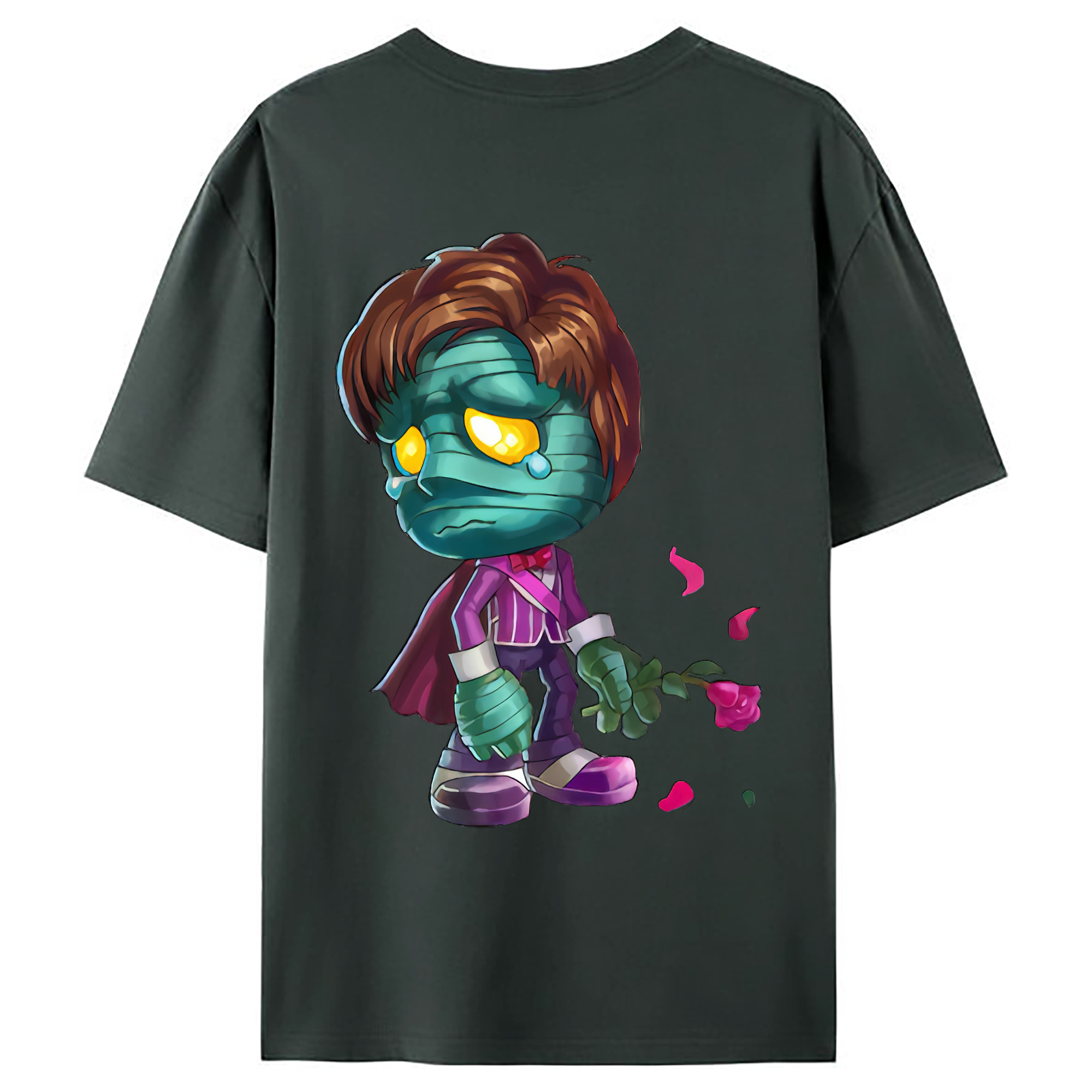 （画像用） リーグ・オブ・レジェンド League of Legends LOL 綿100％ メンズ半袖Tシャツ（バックプリント） 通気性